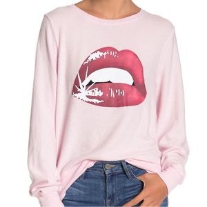Wildfox lips sweatshirt- small